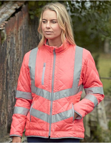 YOK-HVW706-Hi-Vis Kensington Jacket With Fleece Lining